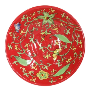 Bat trang vintage ceramic, red glaze bowl - Oriberry coffee